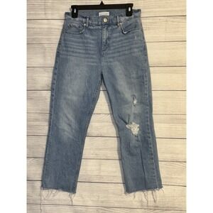 LOFT Made & Loved High Waist Straight Crop Jeans Medium Wash Women's Size 4